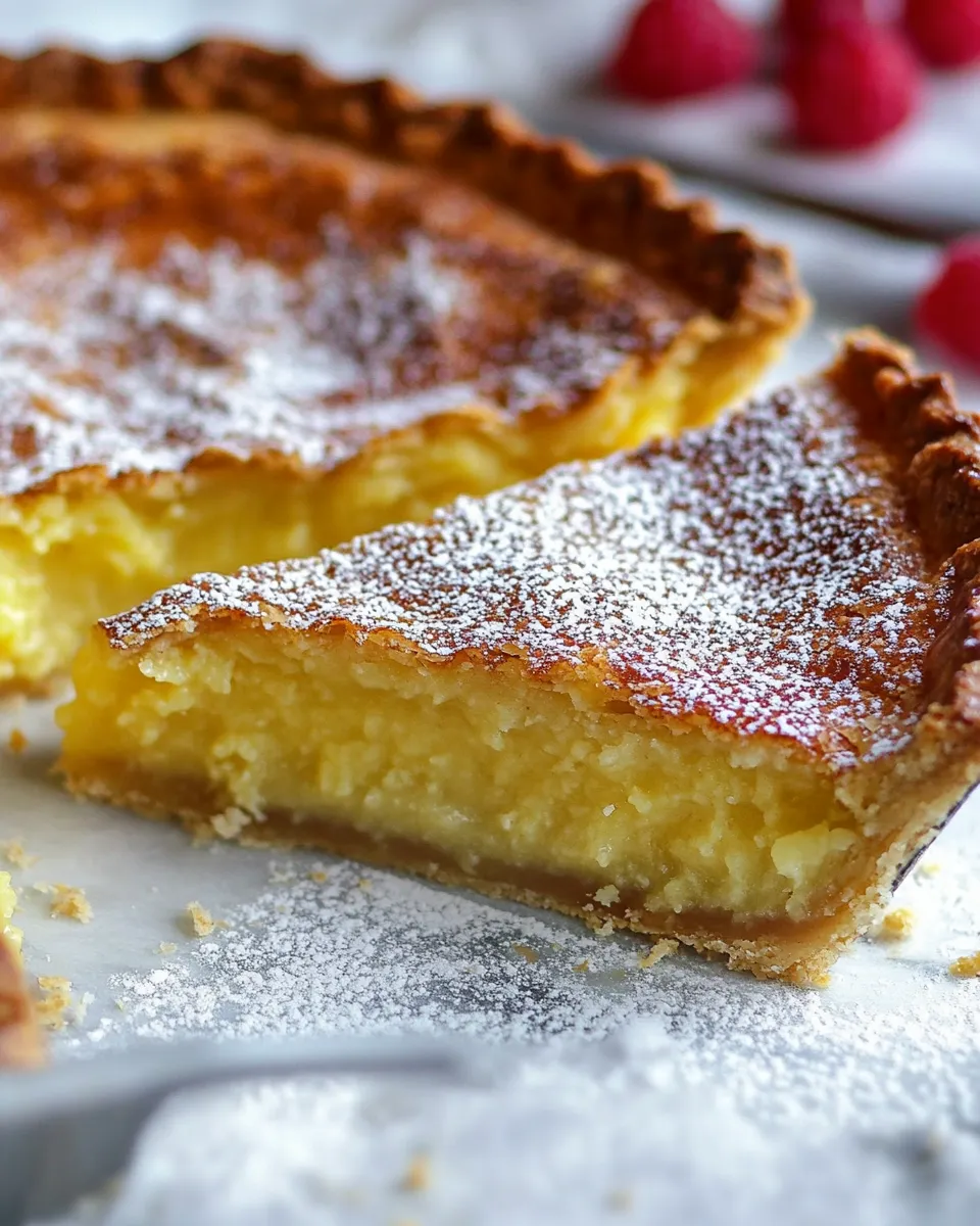 Delicious Southern Chess Pie shot
