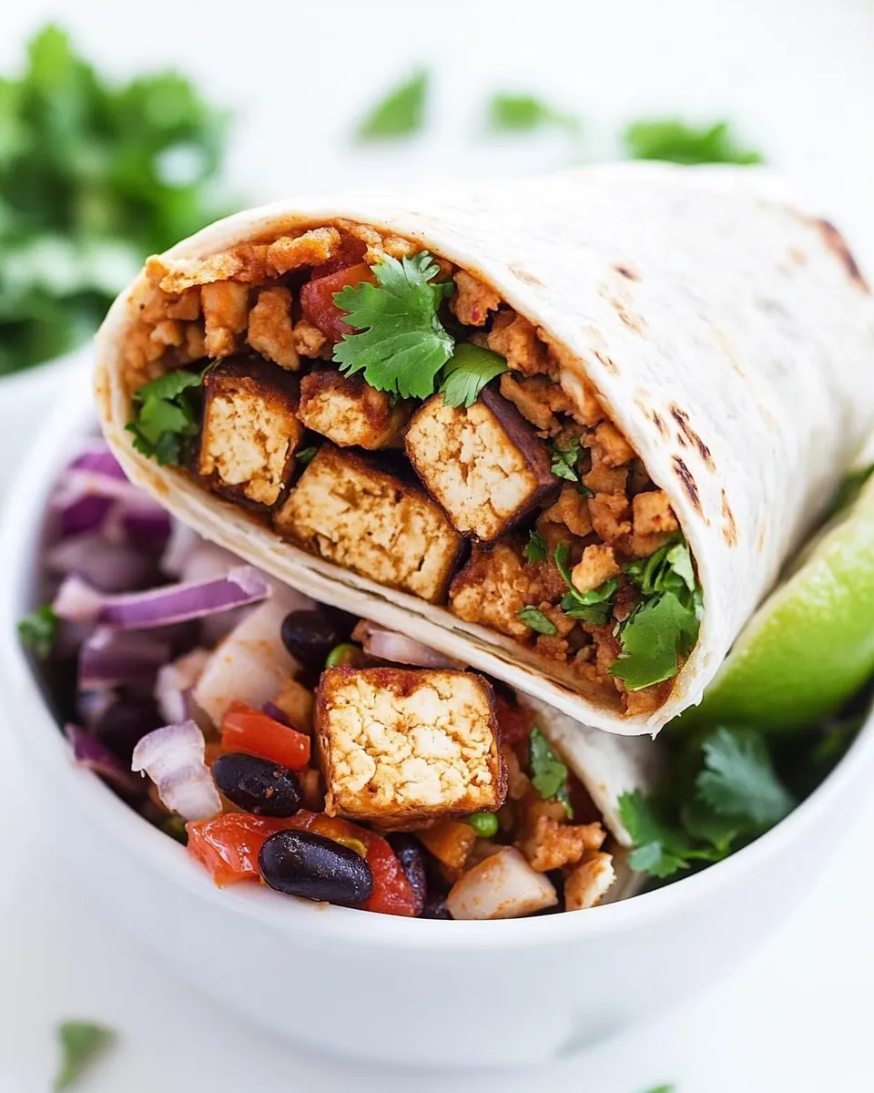Delicious Southwest Tofu Burrito image