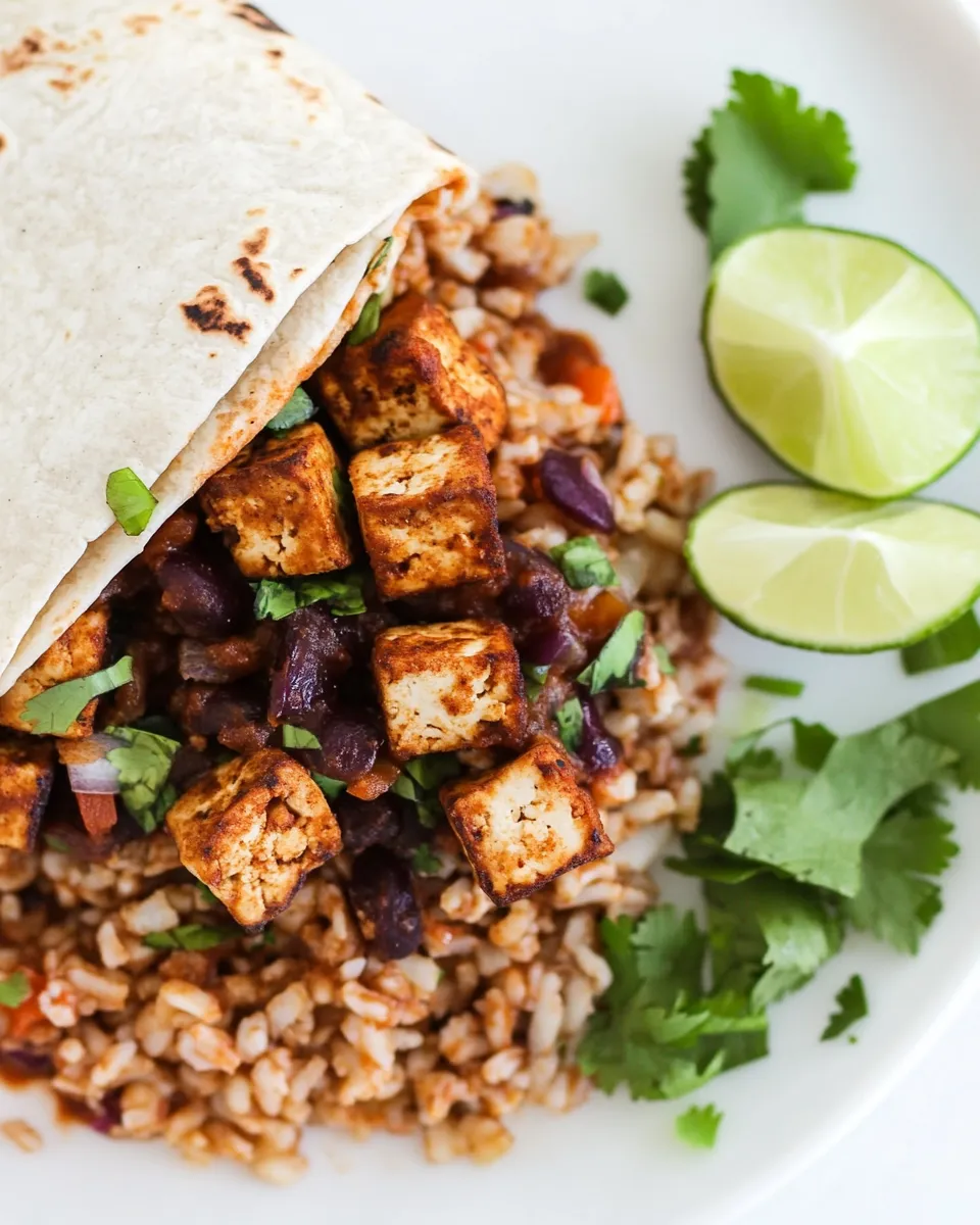 Easy Southwest Tofu Burrito recipe photo