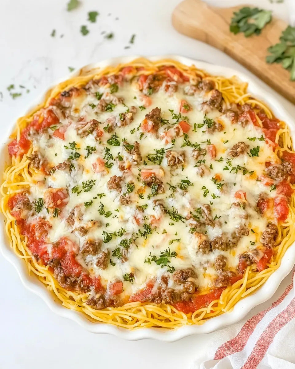 Easy Spaghetti Pie recipe photo