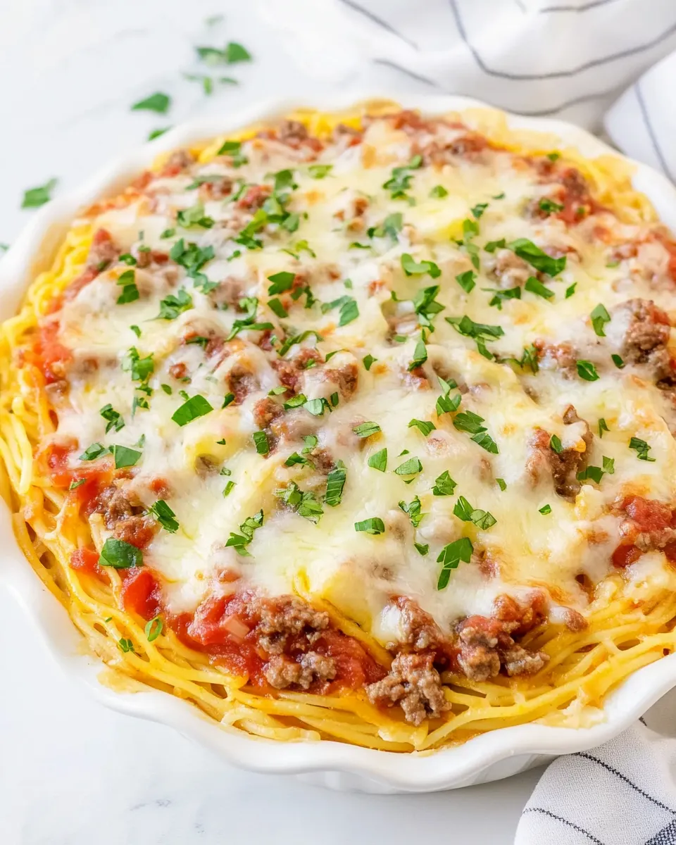 Delicious Spaghetti Pie shot