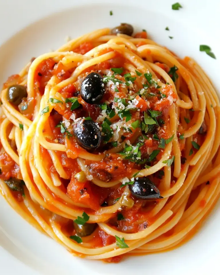 Homemade Spaghetti alla Puttanesca photo