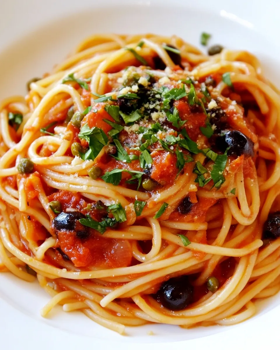 Easy Spaghetti alla Puttanesca recipe photo