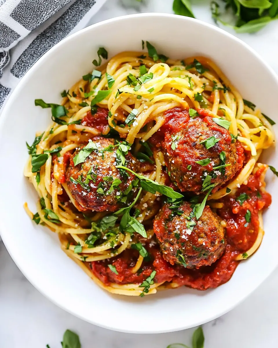 Homemade Spaghetti and Meatballs photo