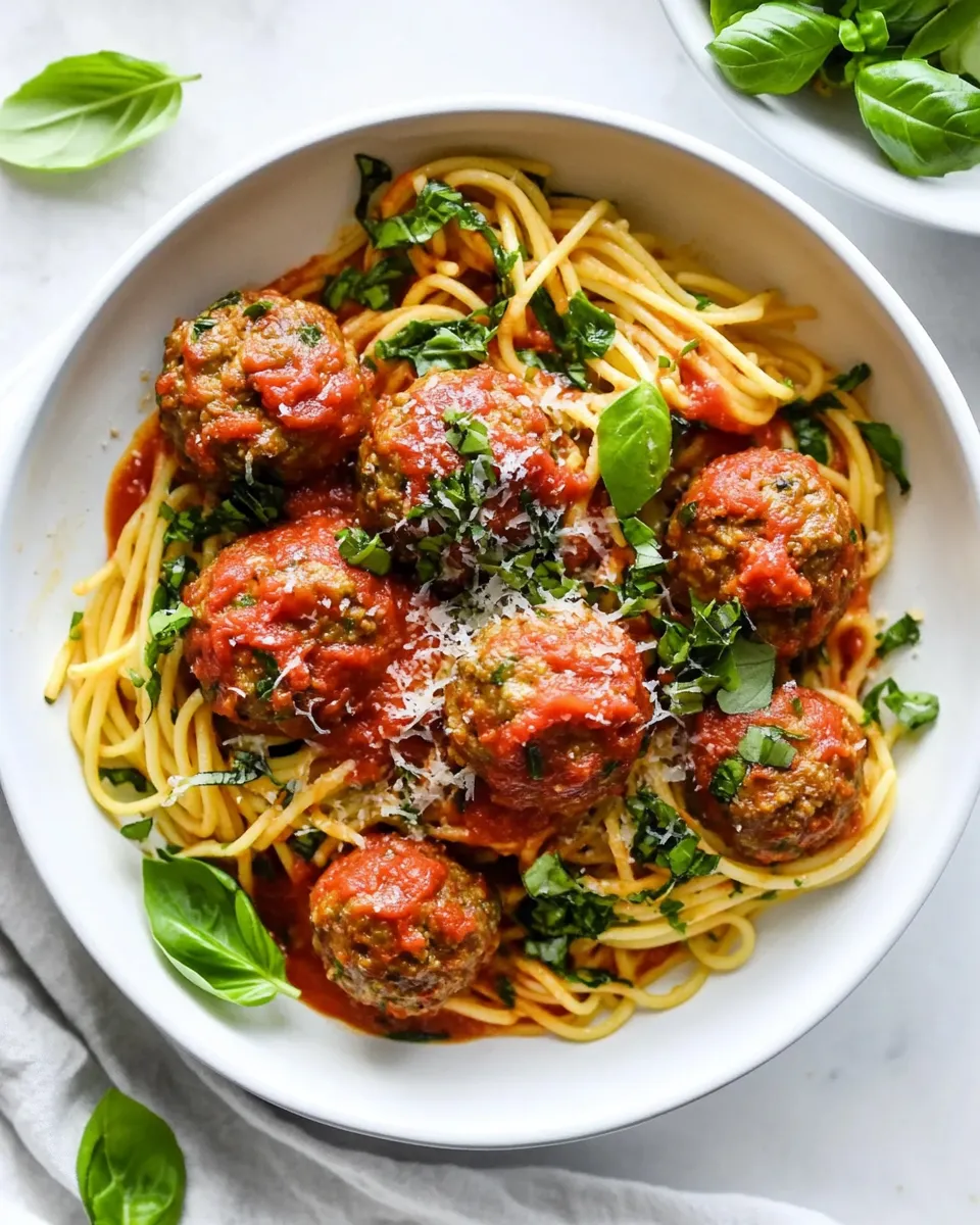 Delicious Spaghetti and Meatballs shot