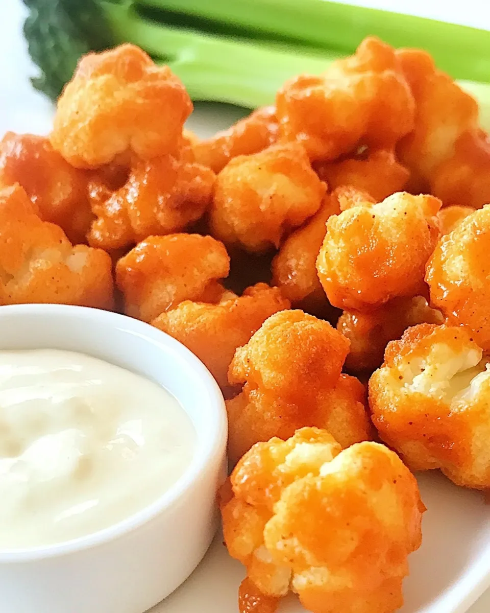 Delicious Spicy Buffalo Cauliflower Bites shot