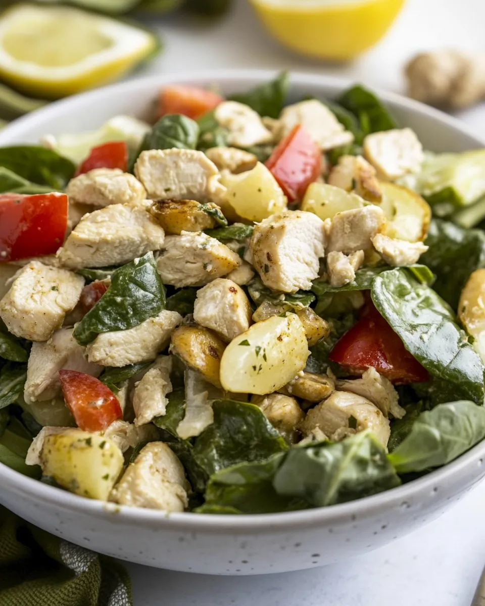 Healthy Spicy Chicken Salad with Ginger and Lemon picture