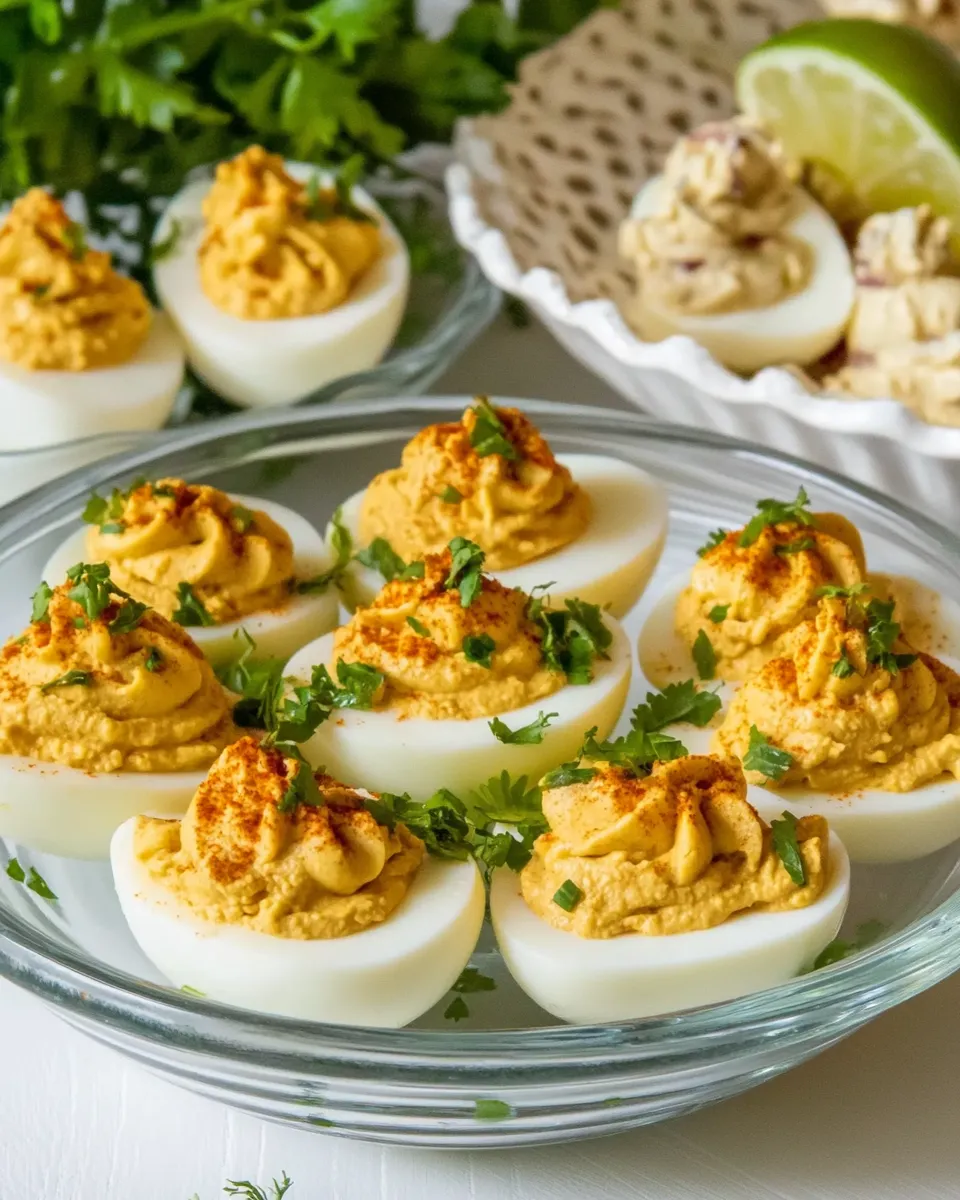 Homemade Spicy Deviled Eggs (with Chipotle and Lime) photo