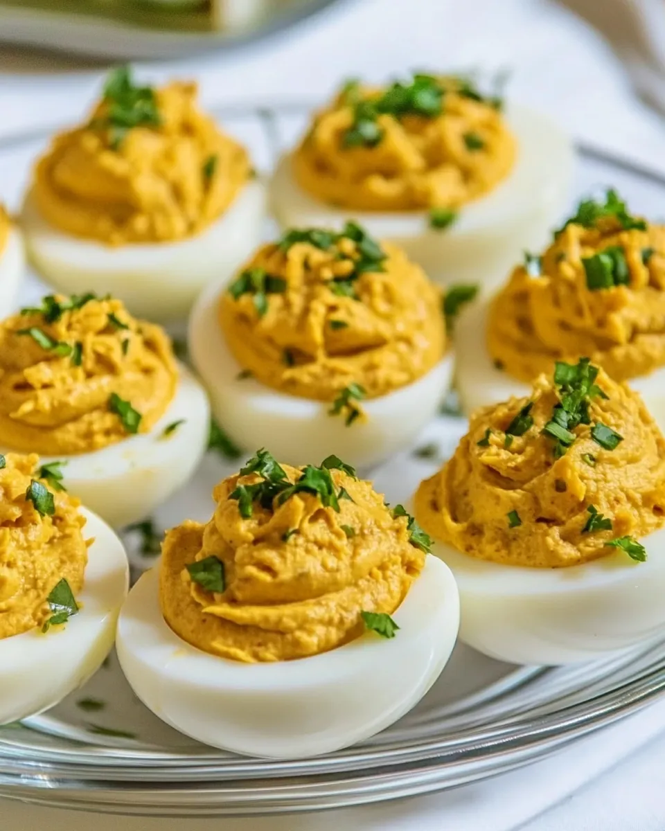 Delicious Spicy Deviled Eggs (with Chipotle and Lime) image