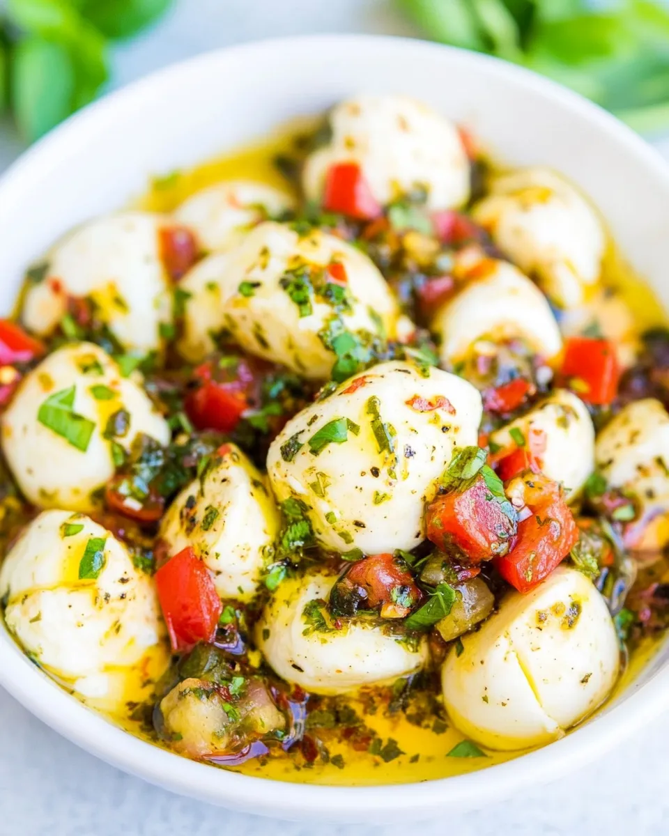 Easy Spicy Marinated Mozzarella recipe photo