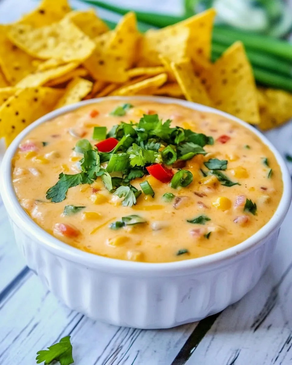 Delicious Spicy Southwest Queso Dip shot