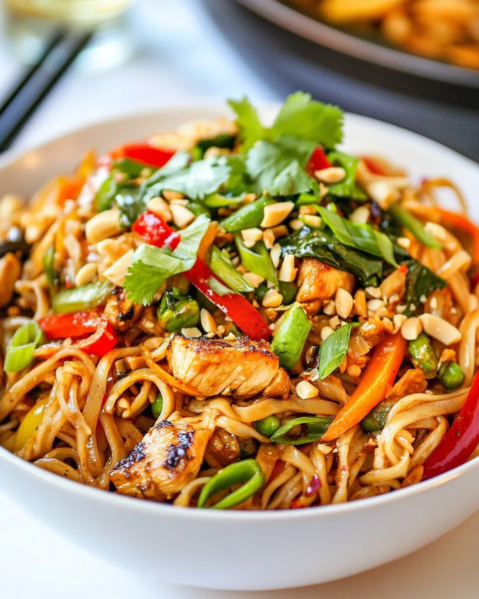 Easy Spicy Thai Chicken and Veggie Noodles recipe photo
