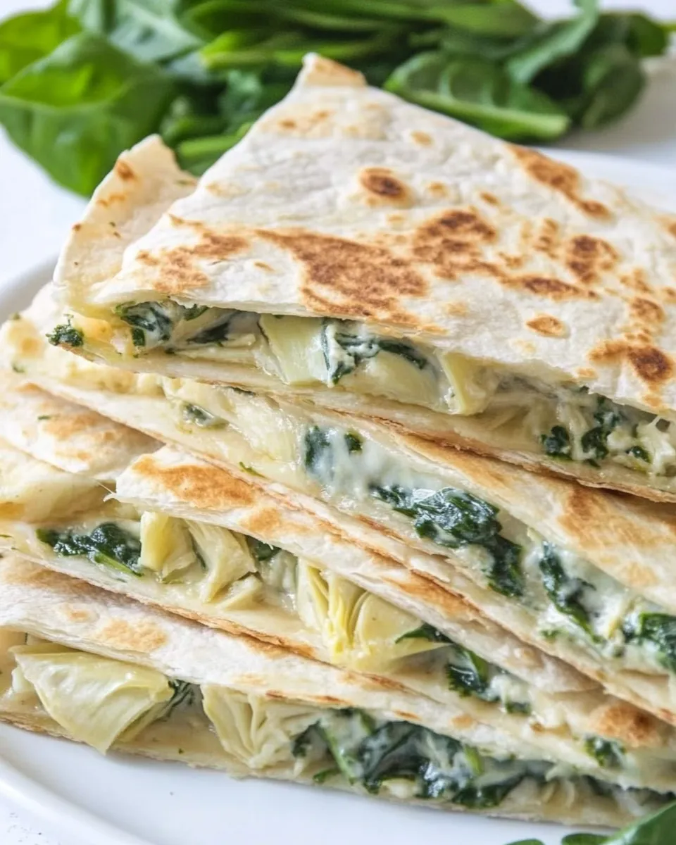 Classic Spinach Artichoke Quesadillas image