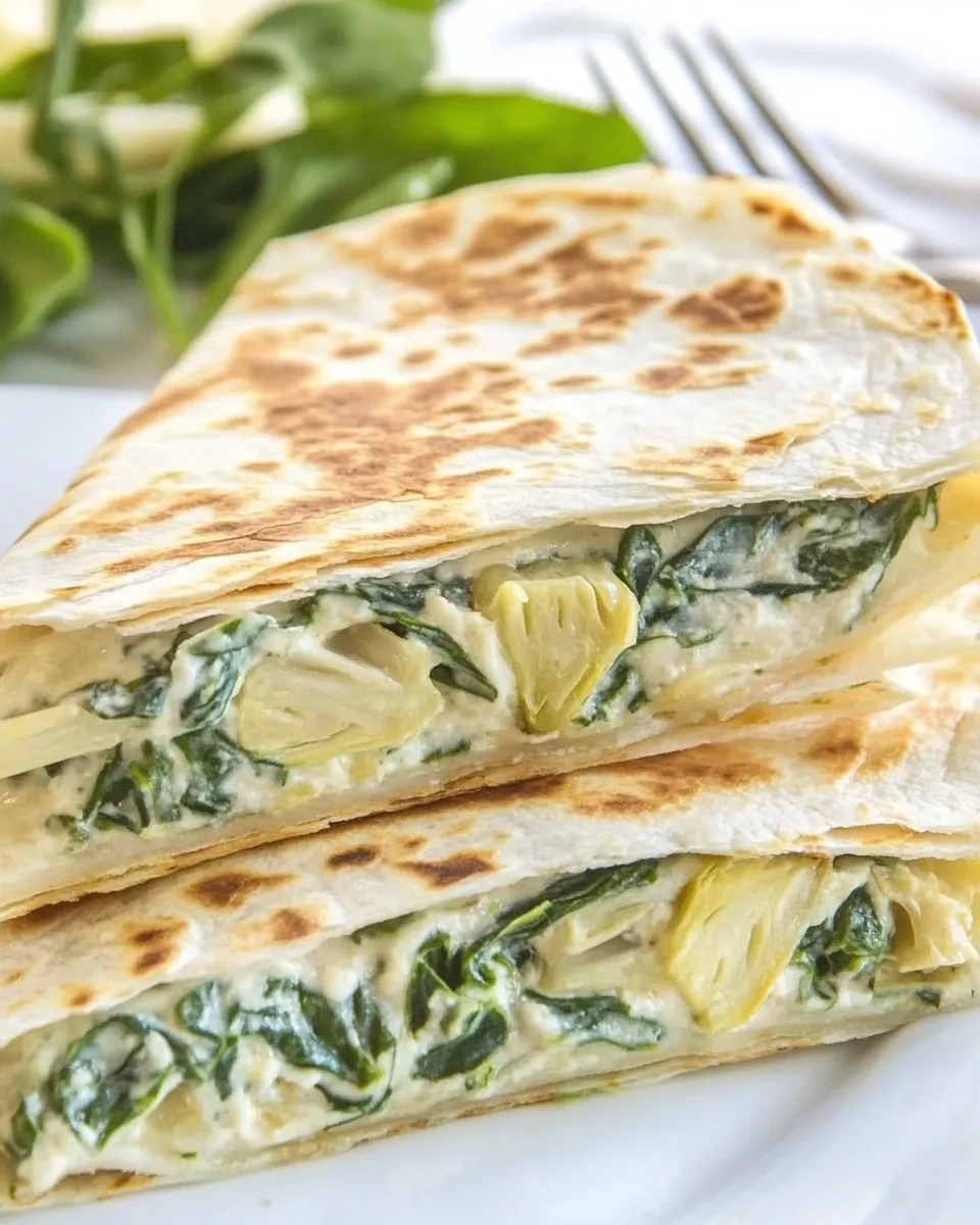 Easy Spinach Artichoke Quesadillas recipe photo