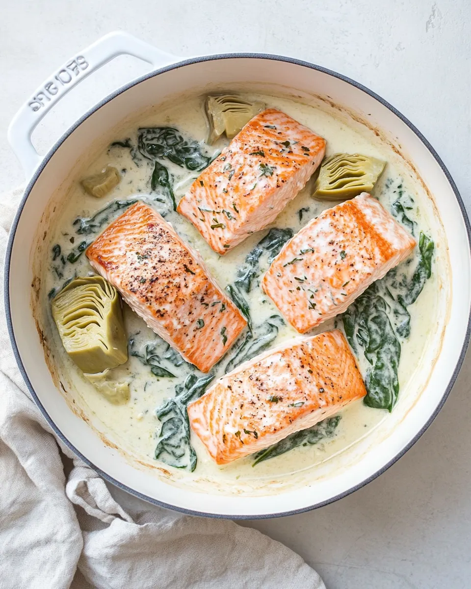 Homemade Spinach Artichoke Salmon photo
