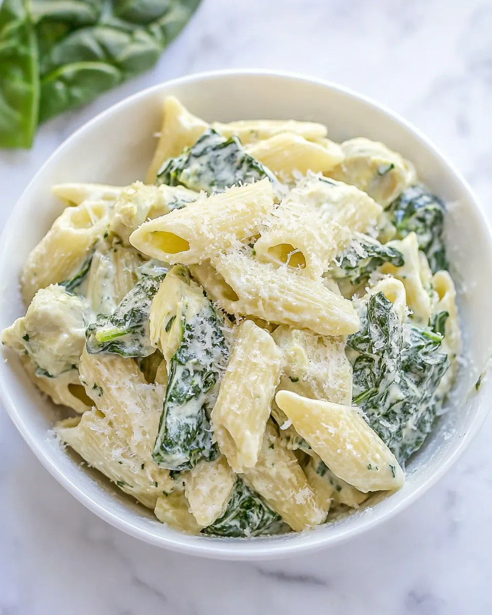 Delicious Spinach and Artichoke Pasta Recipe dish photo