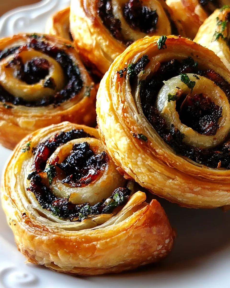 Classic Spinach and Sundried Tomato Puff Pastry Pinwheels image
