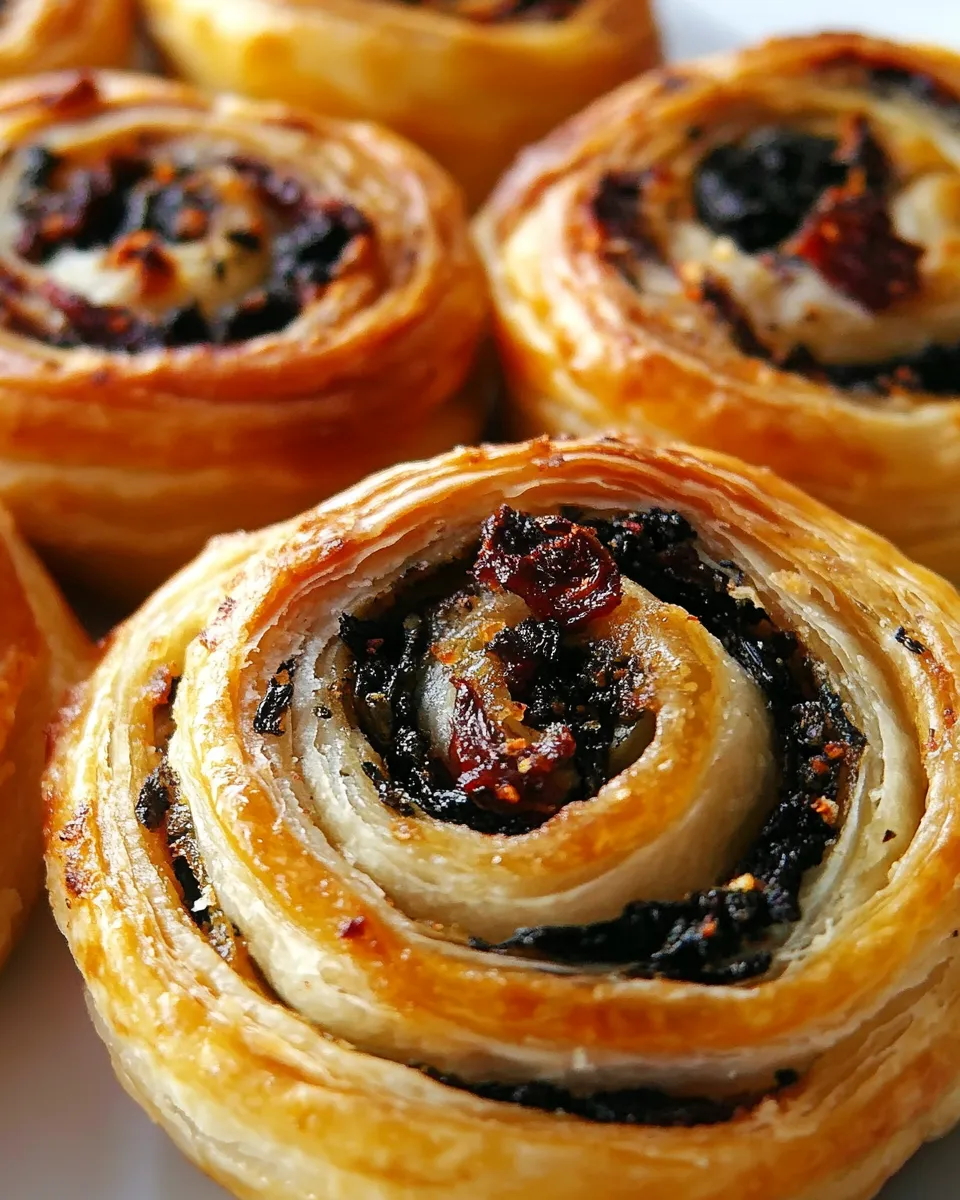 Delicious Spinach and Sundried Tomato Puff Pastry Pinwheels shot