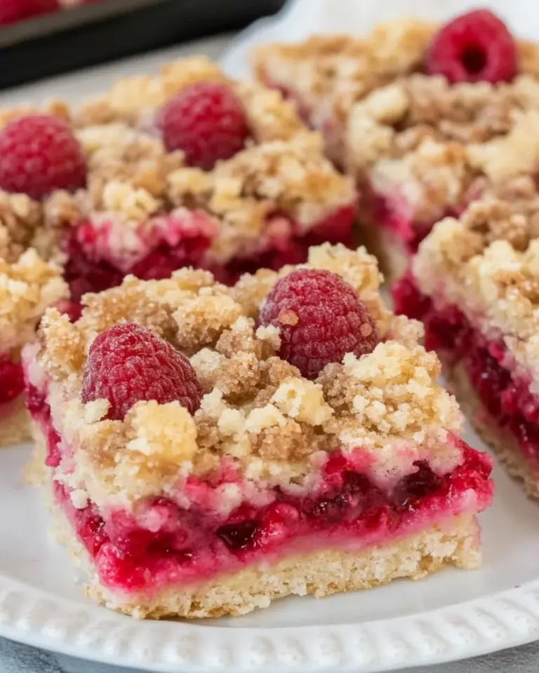 Homemade Streusel Topped Raspberry Squares photo