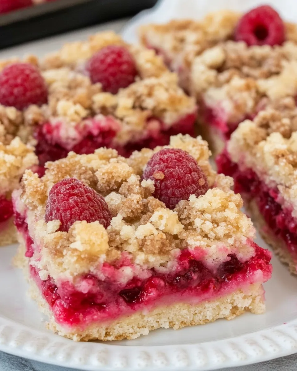 Homemade Streusel Topped Raspberry Squares photo