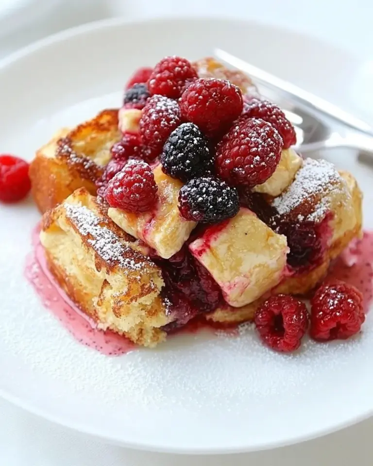 Homemade Stuffed French Toast with Brie and Berries Recipe photo