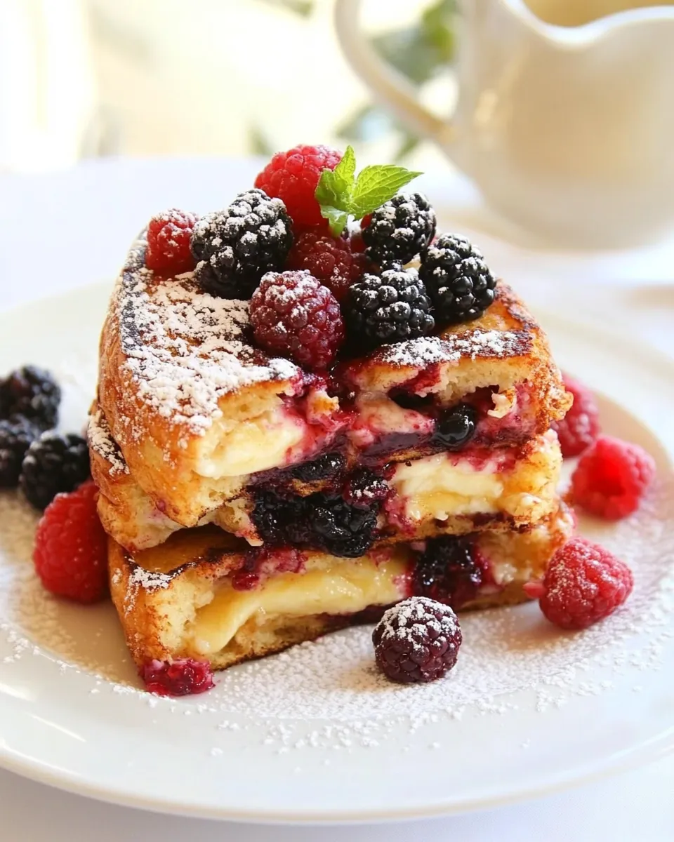 Delicious Stuffed French Toast with Brie and Berries Recipe image