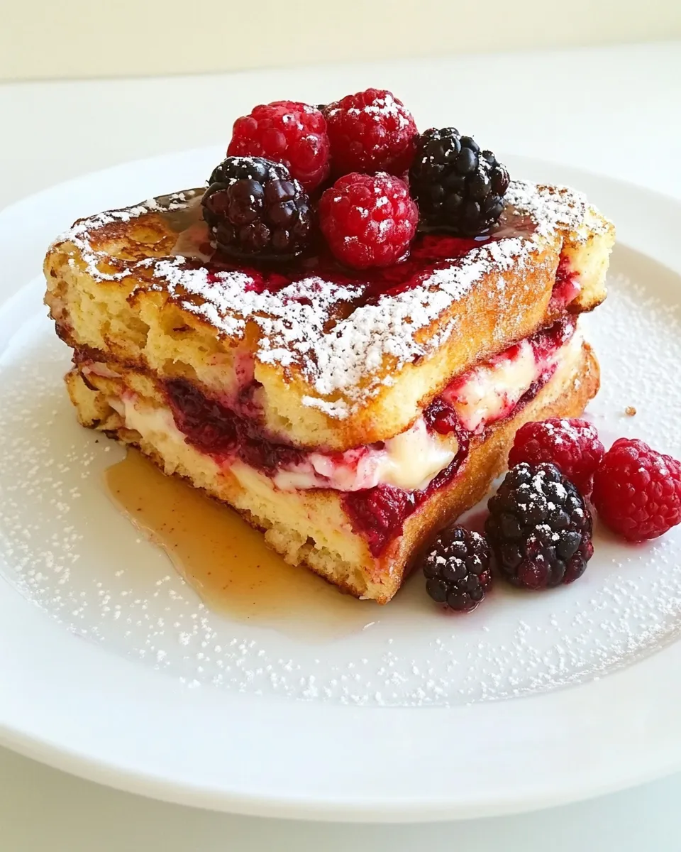 Classic Stuffed French Toast with Brie and Berries Recipe shot