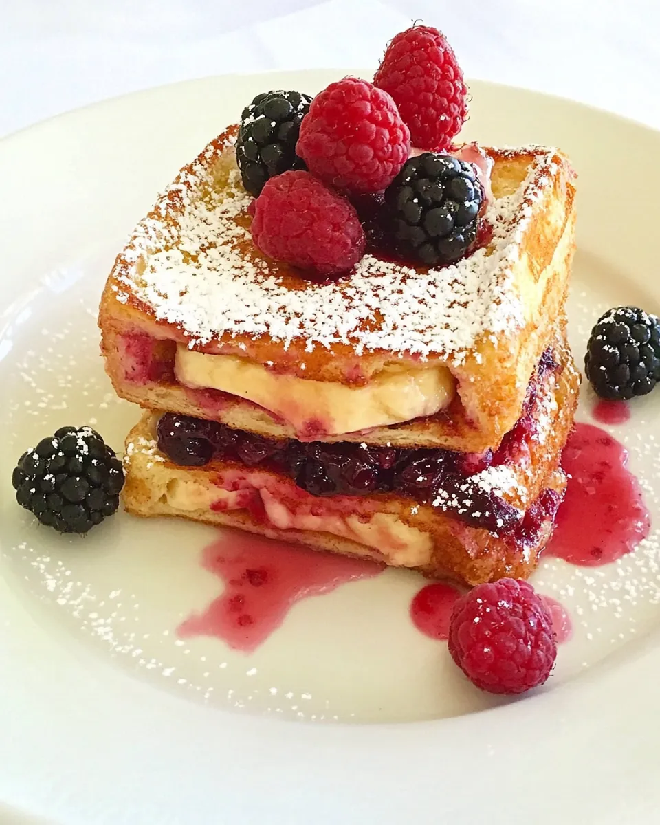 Easy Stuffed French Toast with Brie and Berries Recipe dish photo