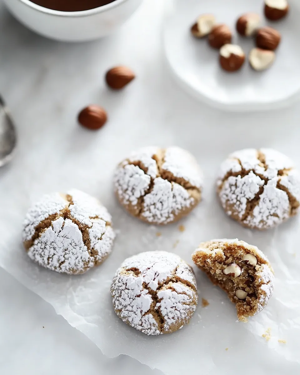 Easy Stuffed Hazelnut Amaretti Cookies recipe photo