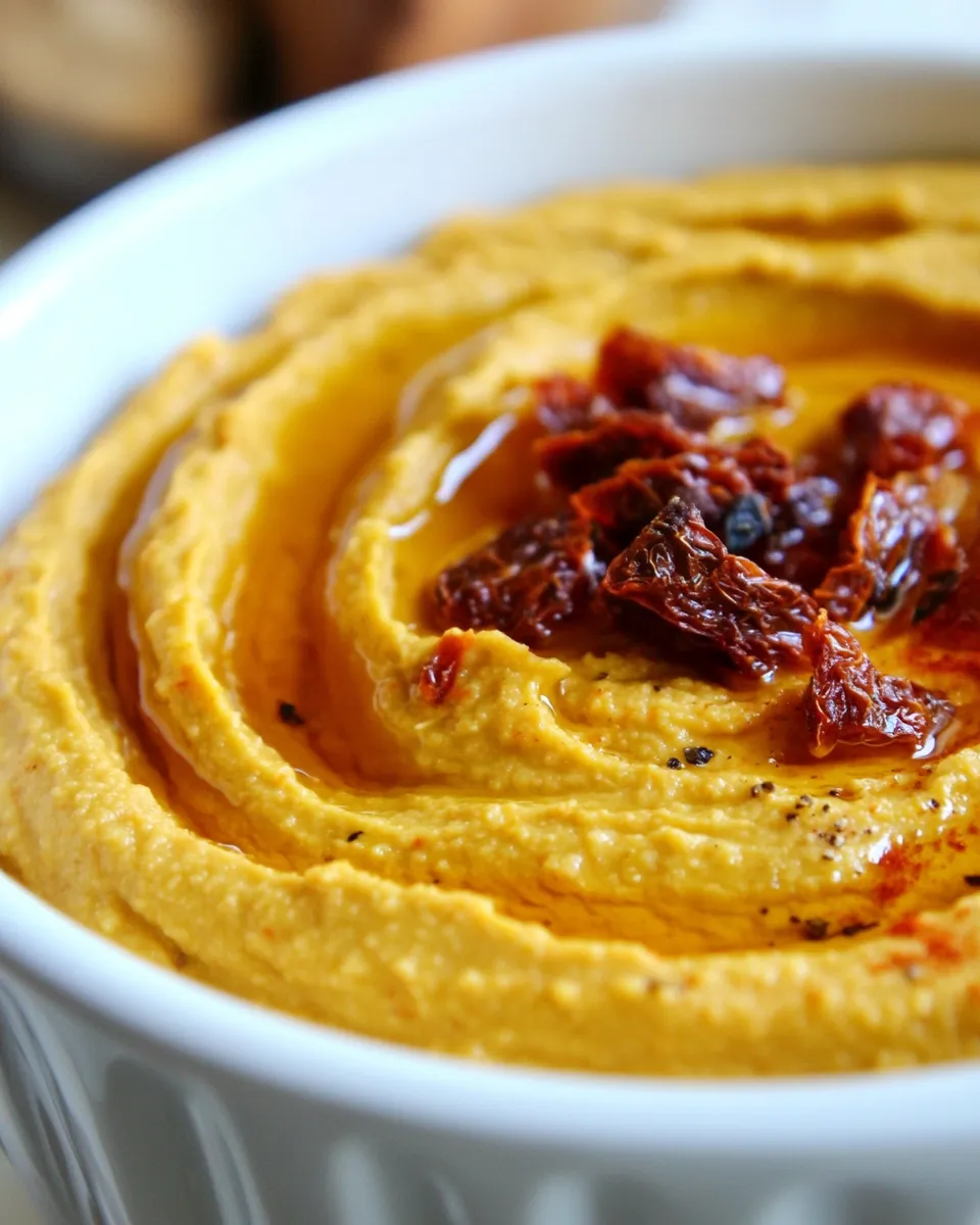 Delicious Sun Dried Tomato Hummus Recipe image