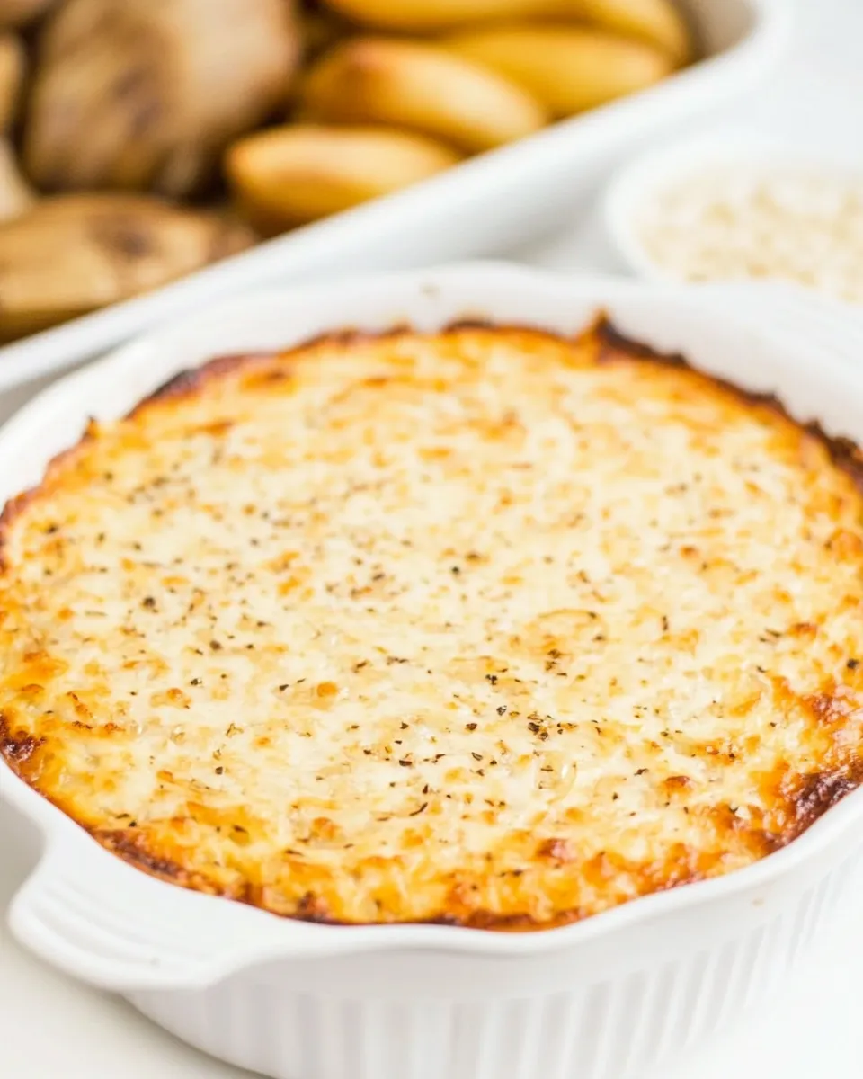 Delicious Sweet Onion and Parmesan Dip shot