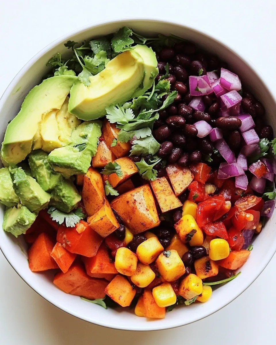 Easy Sweet Potato and Black Bean Mexican Salad shot