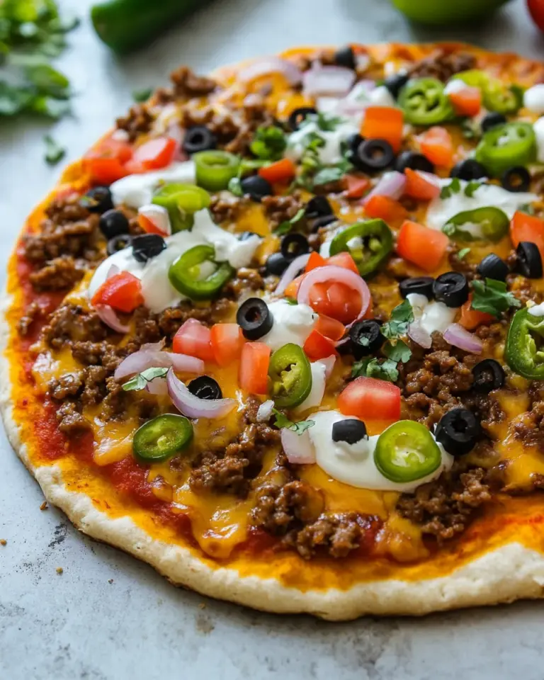 Homemade Taco Pizza Recipe photo