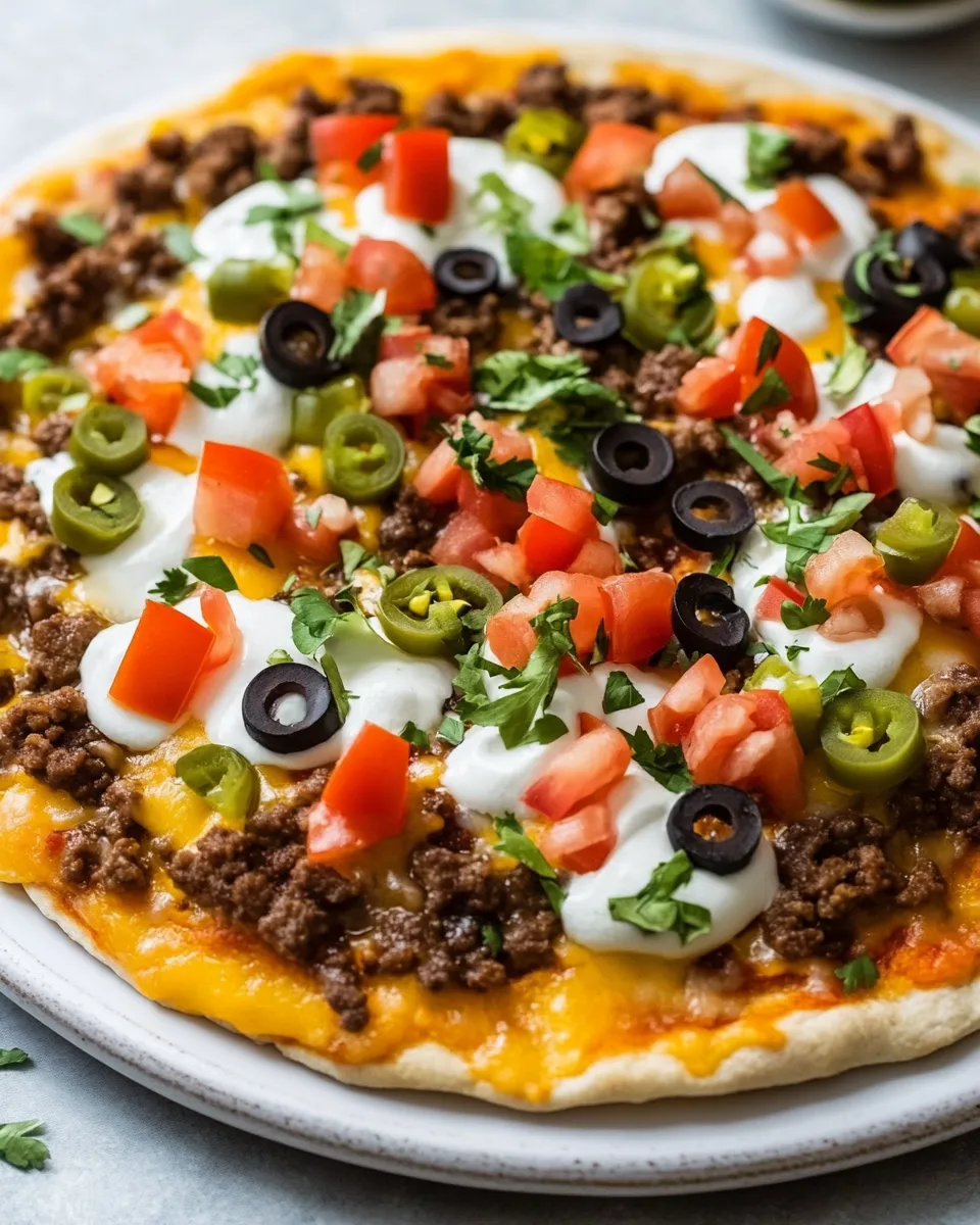 Easy Taco Pizza Recipe image