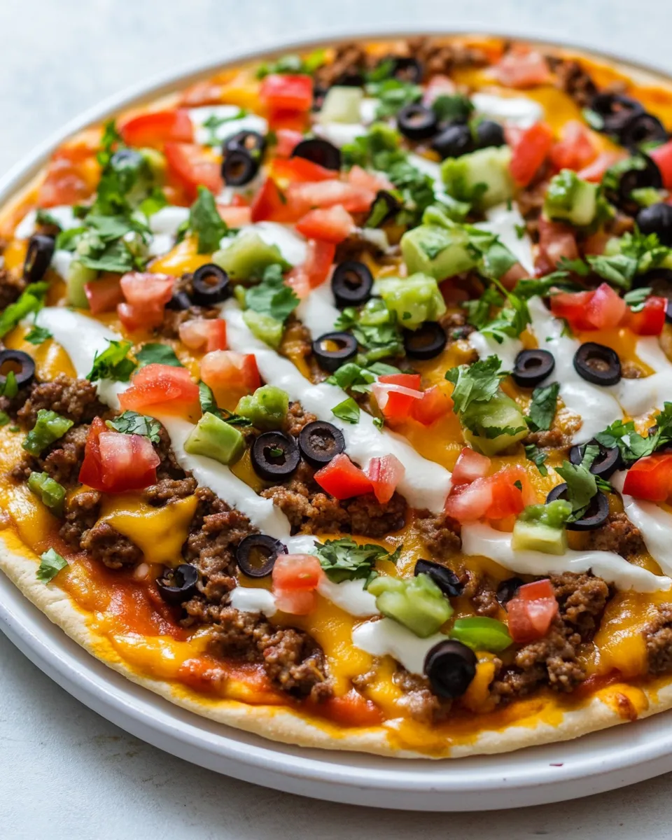 Quick Taco Pizza Recipe dish photo