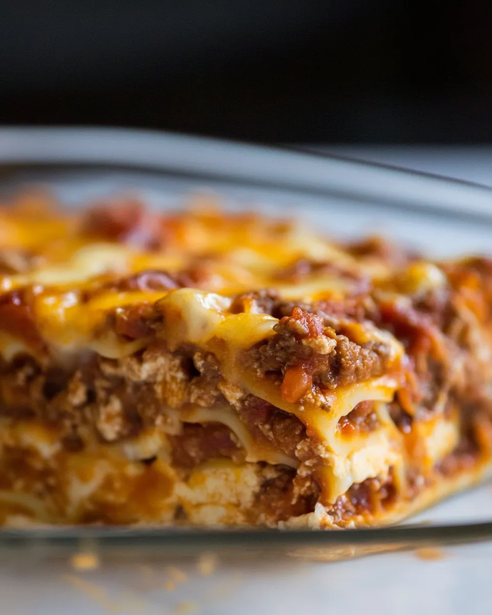 Delicious Texas Style Lasagna shot