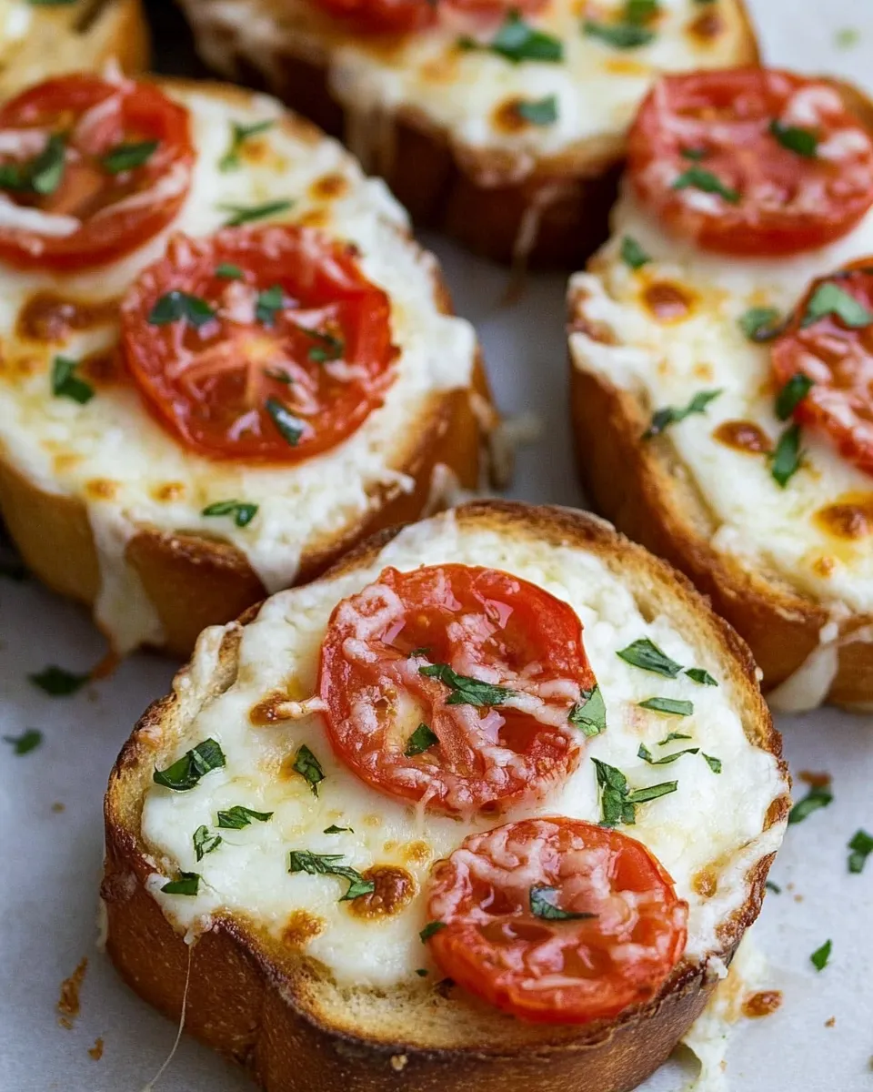 Savory Texas Toast Garlic Bread Pizza shot