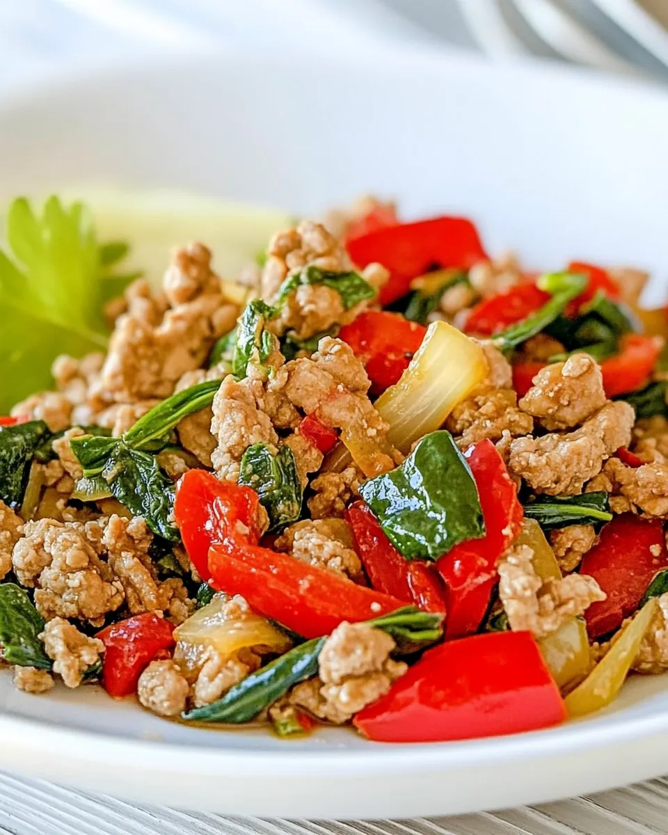 Delicious Thai-Inspired Ground Turkey Stir Fry recipe photo