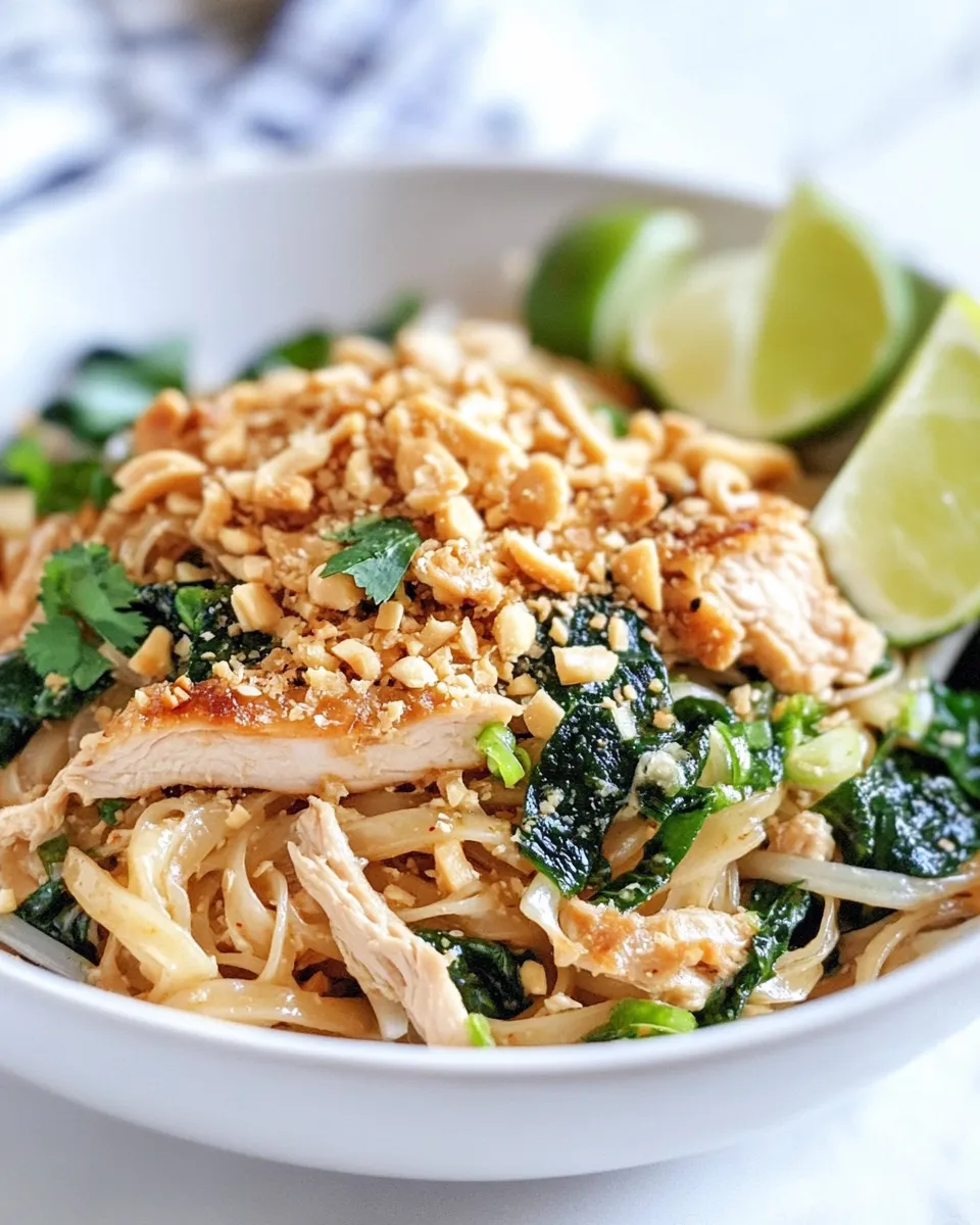 Amazing Thai-Style Chicken Street Noodles. shot