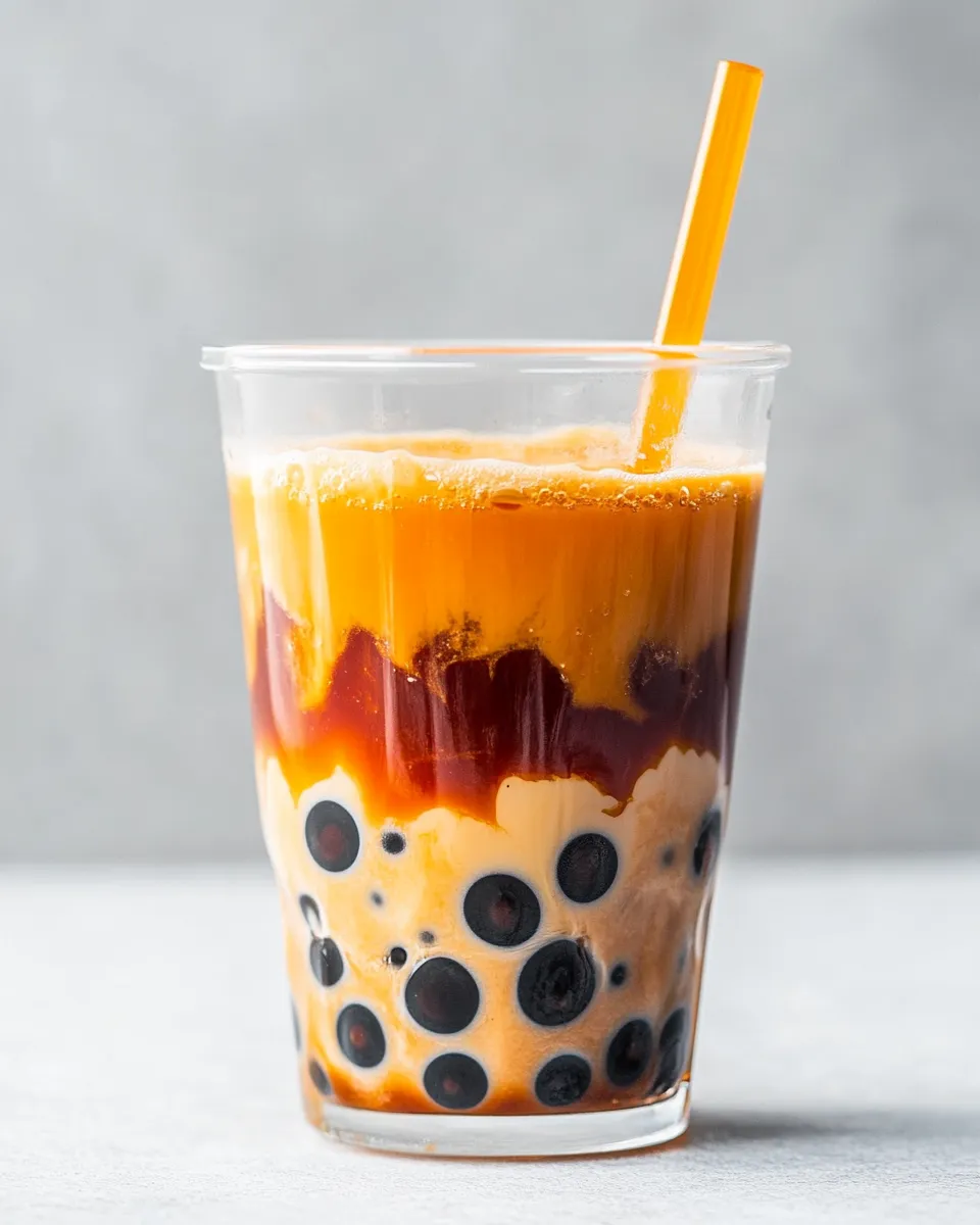 Classic Thai Almond Milk Bubble Tea image
