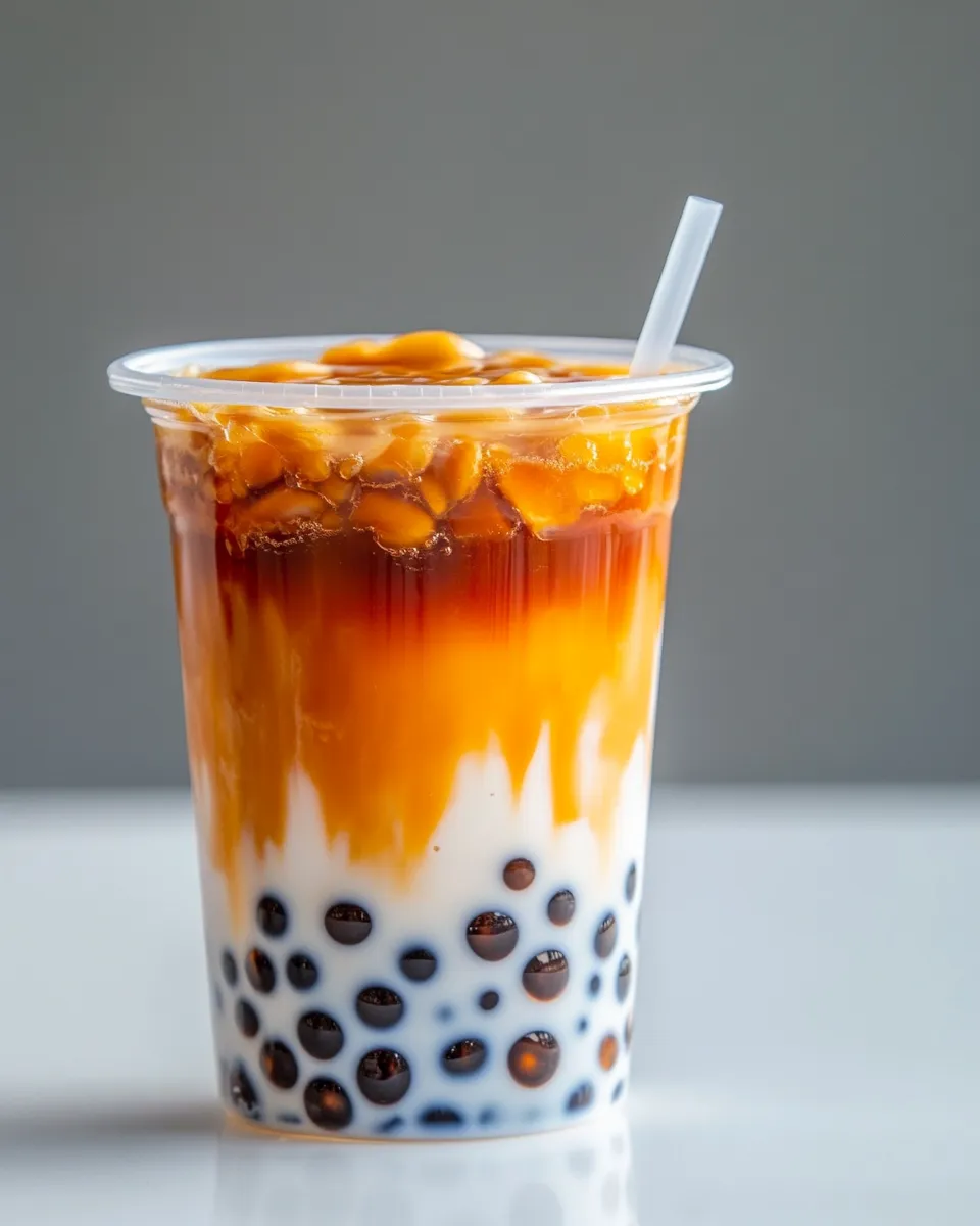 Easy Thai Almond Milk Bubble Tea recipe photo