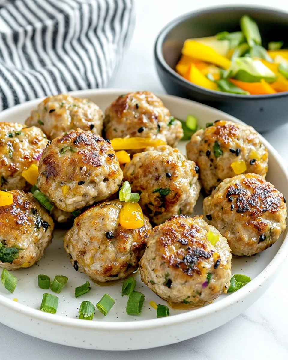 Homemade Thai Baked Turkey Meatballs photo