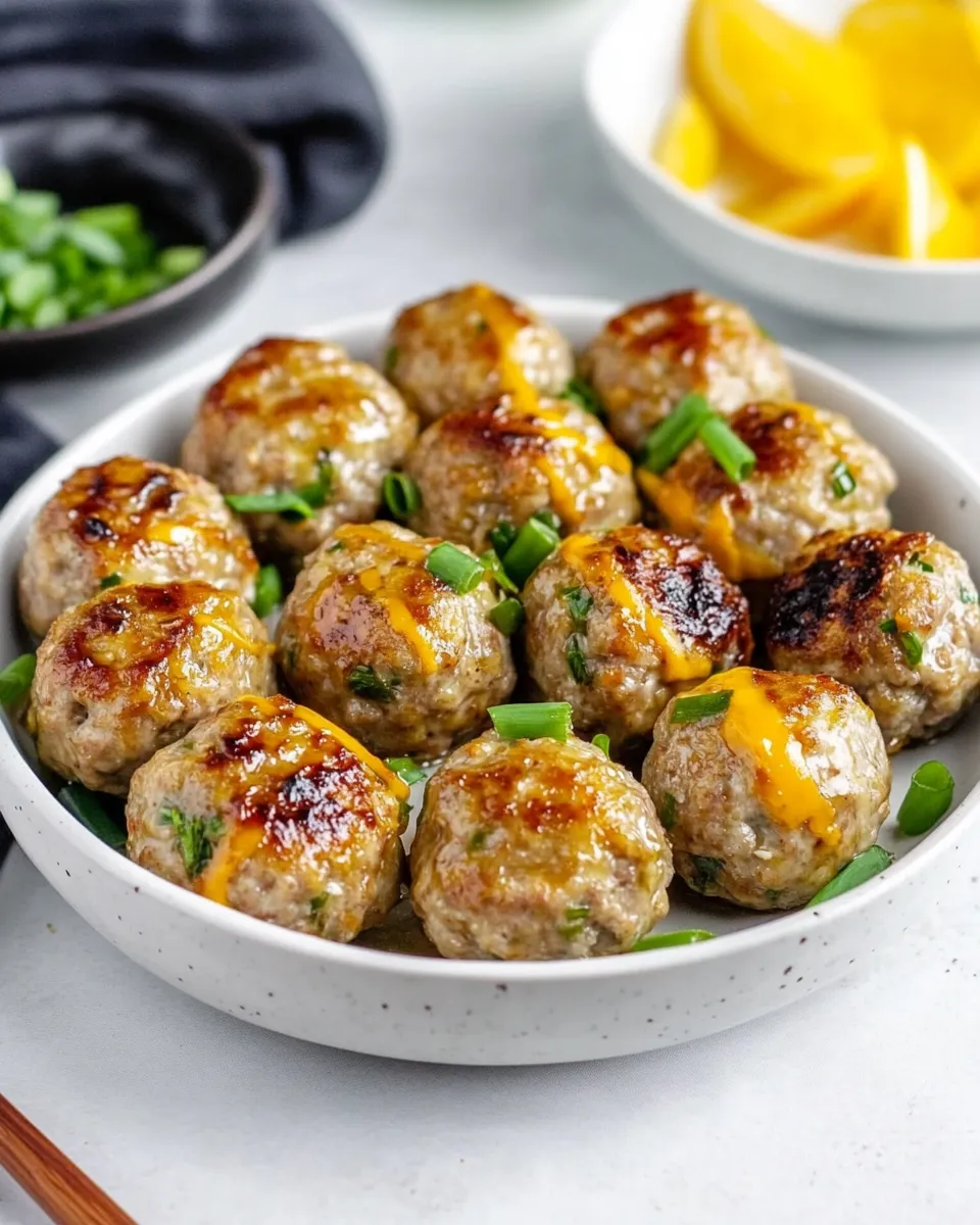 Delicious Thai Baked Turkey Meatballs shot
