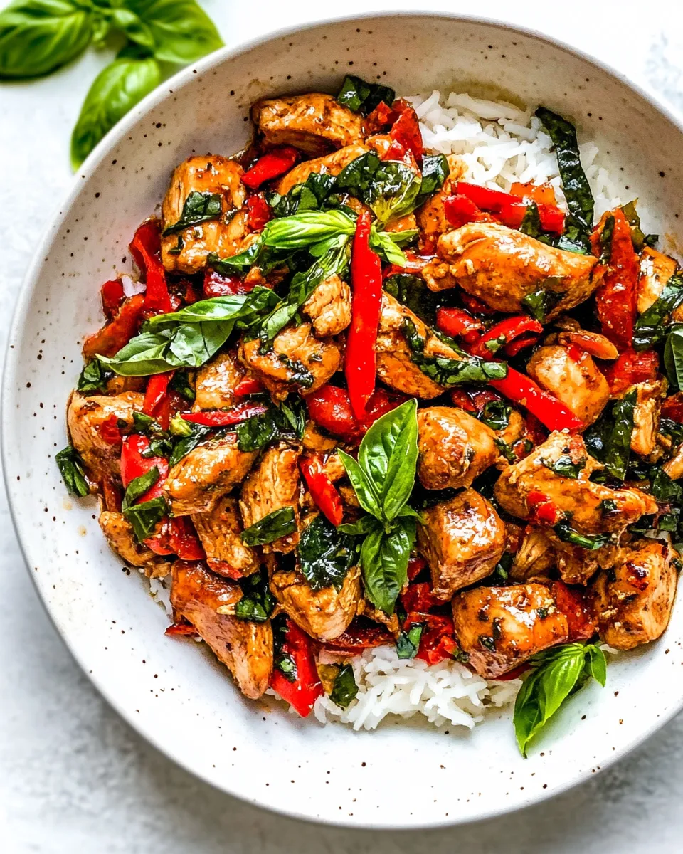 Homemade Thai Basil Chicken photo