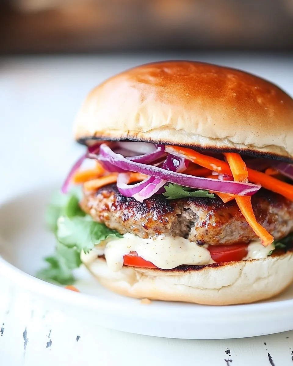 Easy Thai Turkey Burgers with Curry Yogurt Sauce image