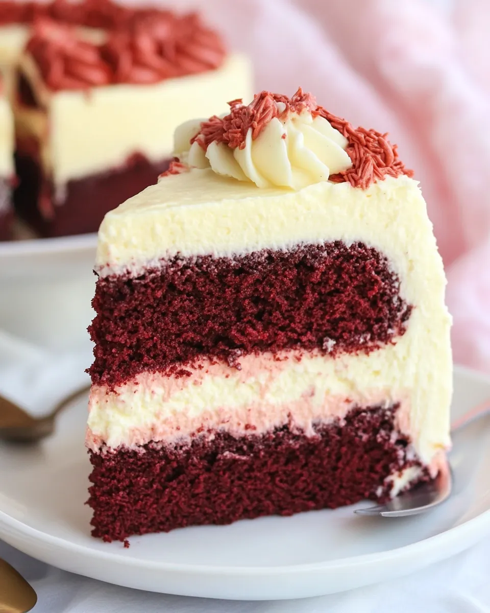 Classic The Ultimate Red Velvet Cheesecake Cake Recipe image