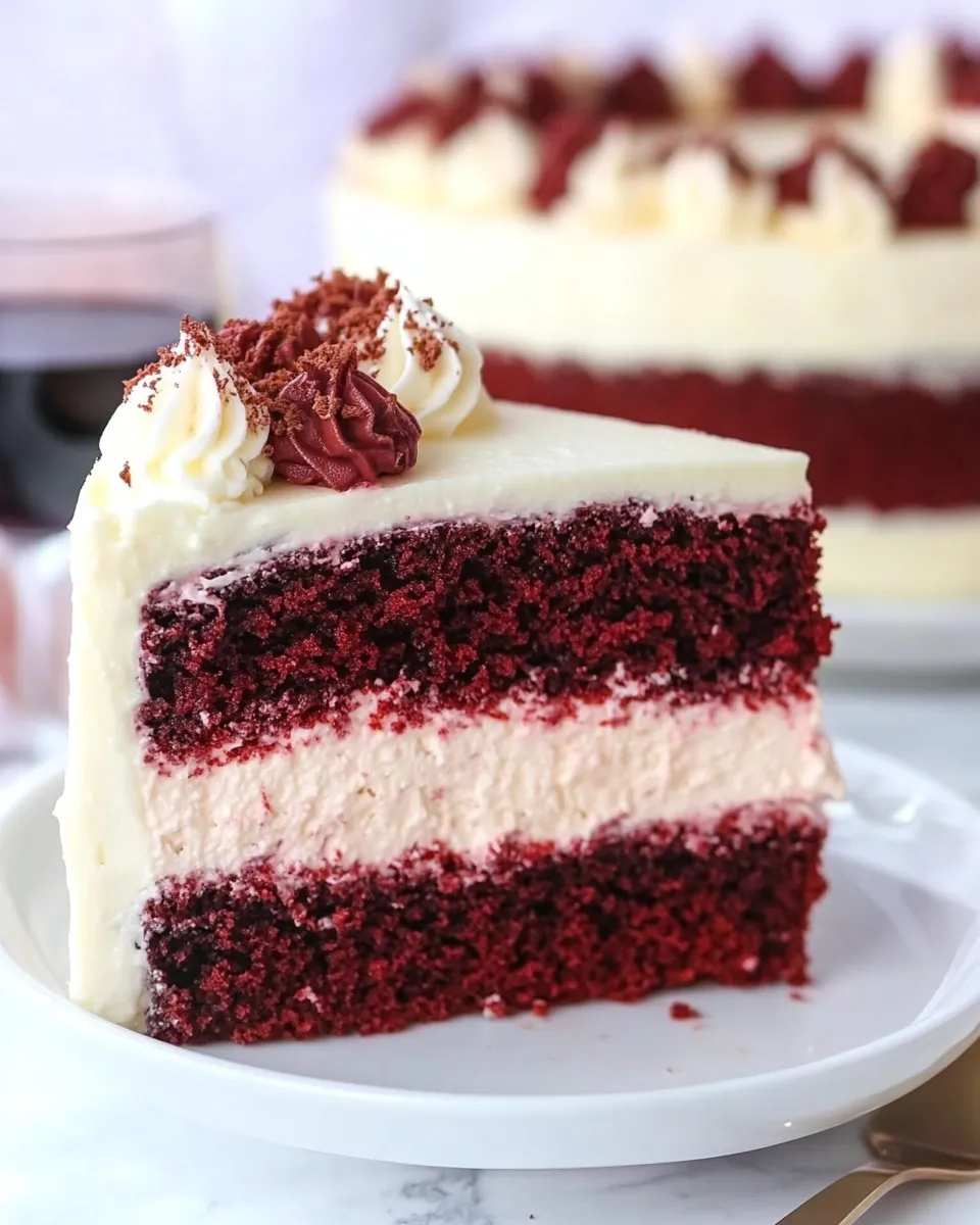 Delicious The Ultimate Red Velvet Cheesecake Cake Recipe recipe photo