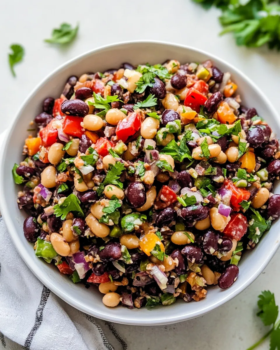 Delicious Three Bean Salad shot