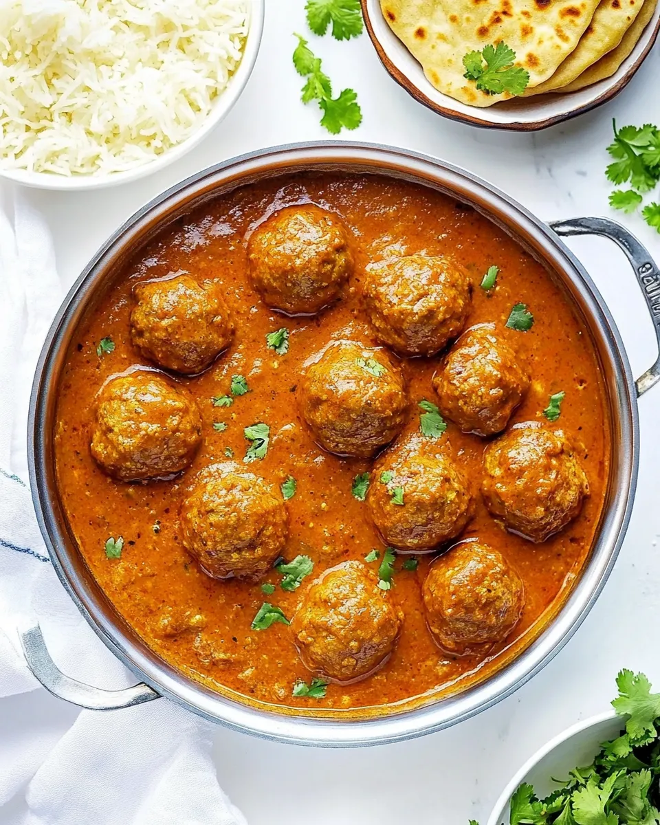 Easy Tikka Masala Meatballs food shot