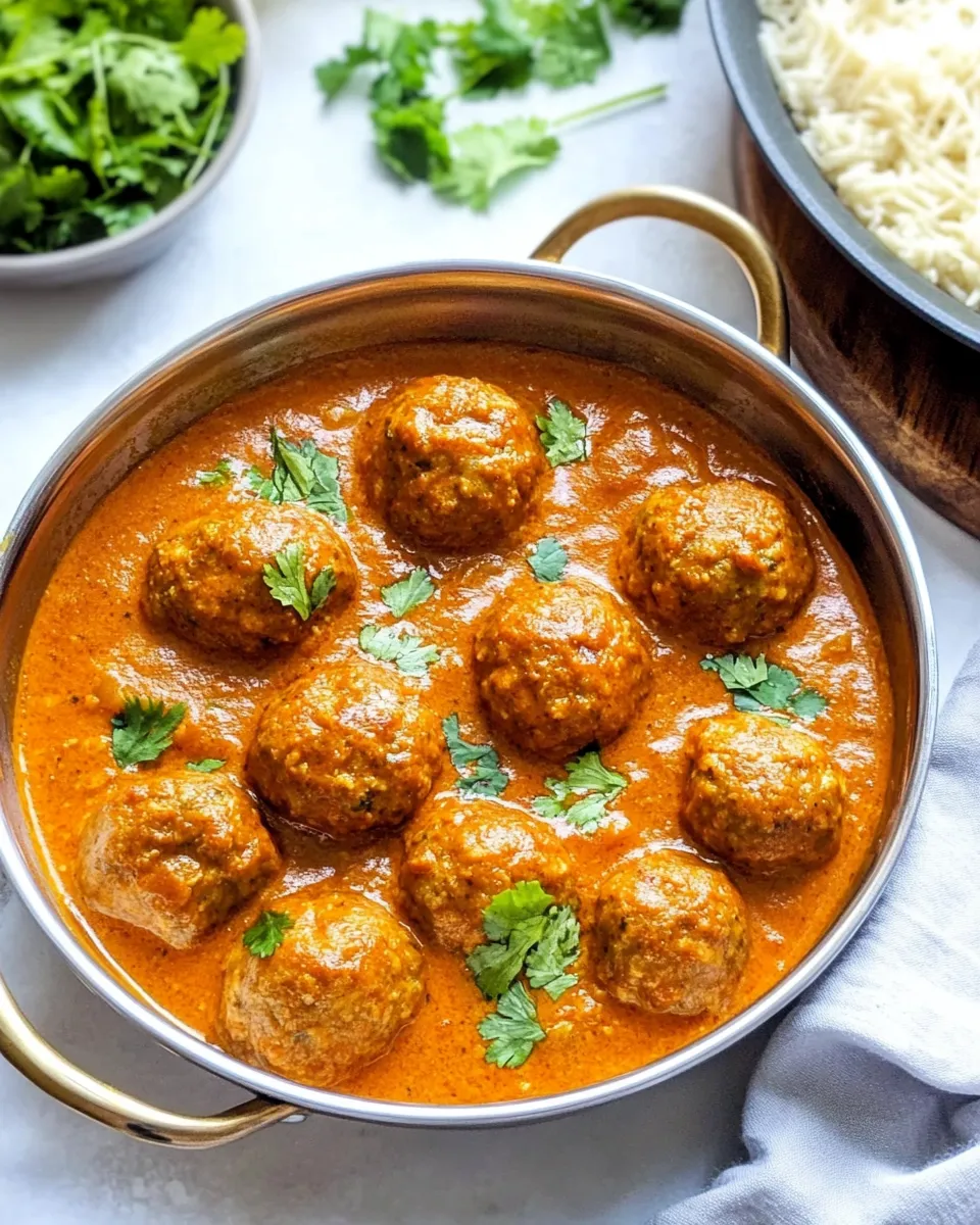 Savory Tikka Masala Meatballs plate image